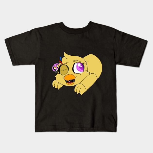 Nightmare Chica Kids T-Shirt by TyphoonCinema